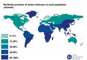 Koľko percent ľudí trpí intoleranciou laktózy vo svete